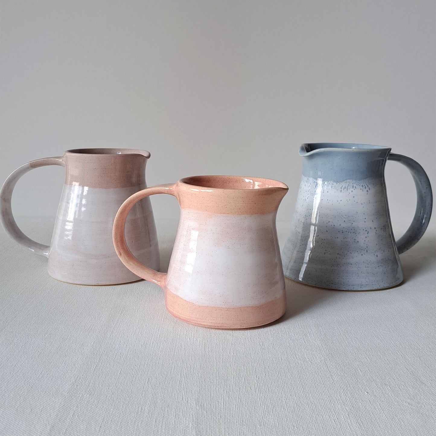Speckled Pitcher in Blue