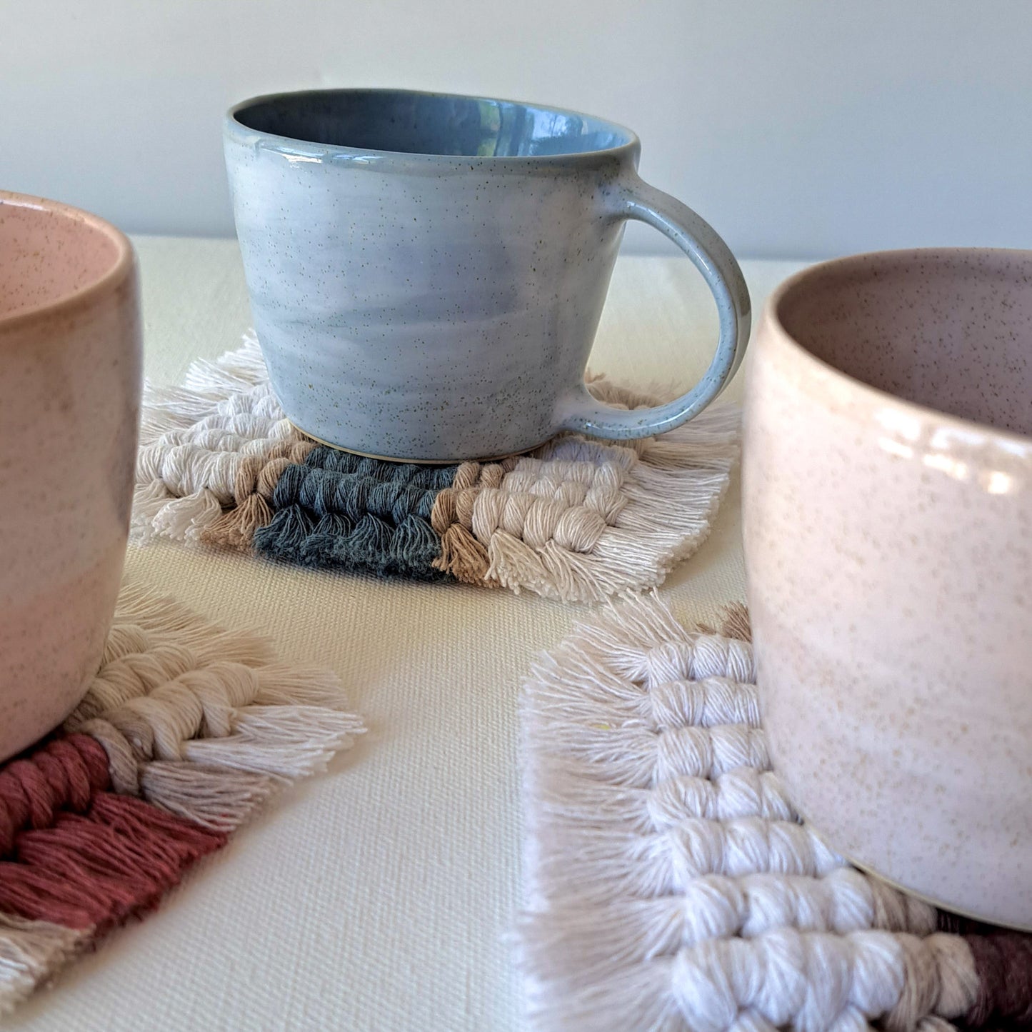 Family Set of Mugs & Coasters