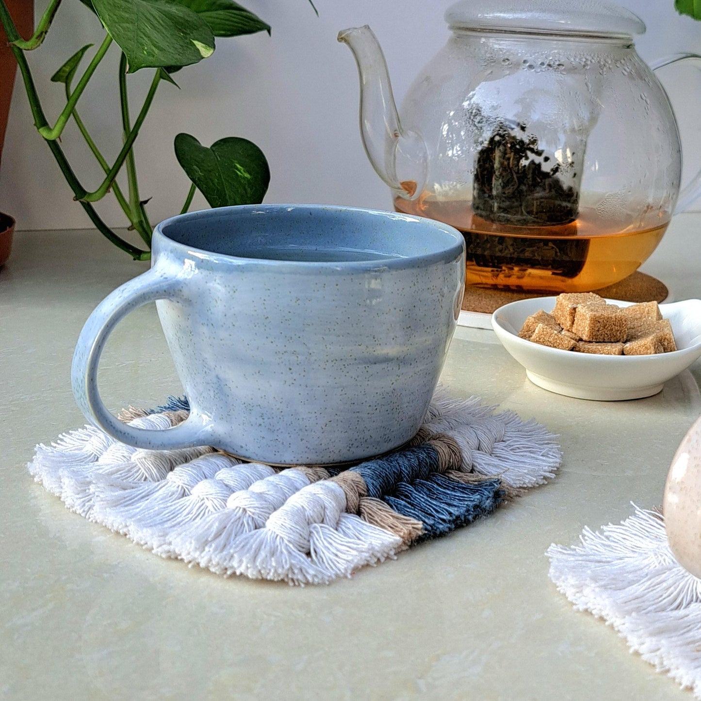 Blue Mug & Coaster Set