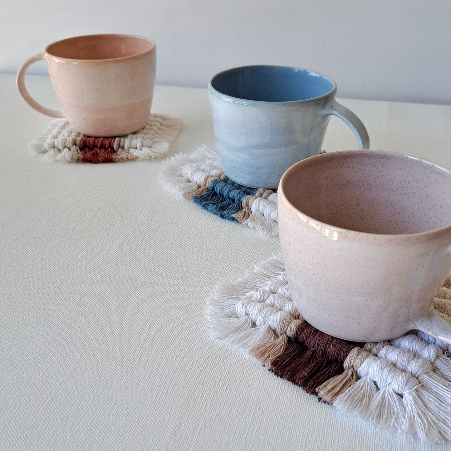 Family Set of Mugs & Coasters