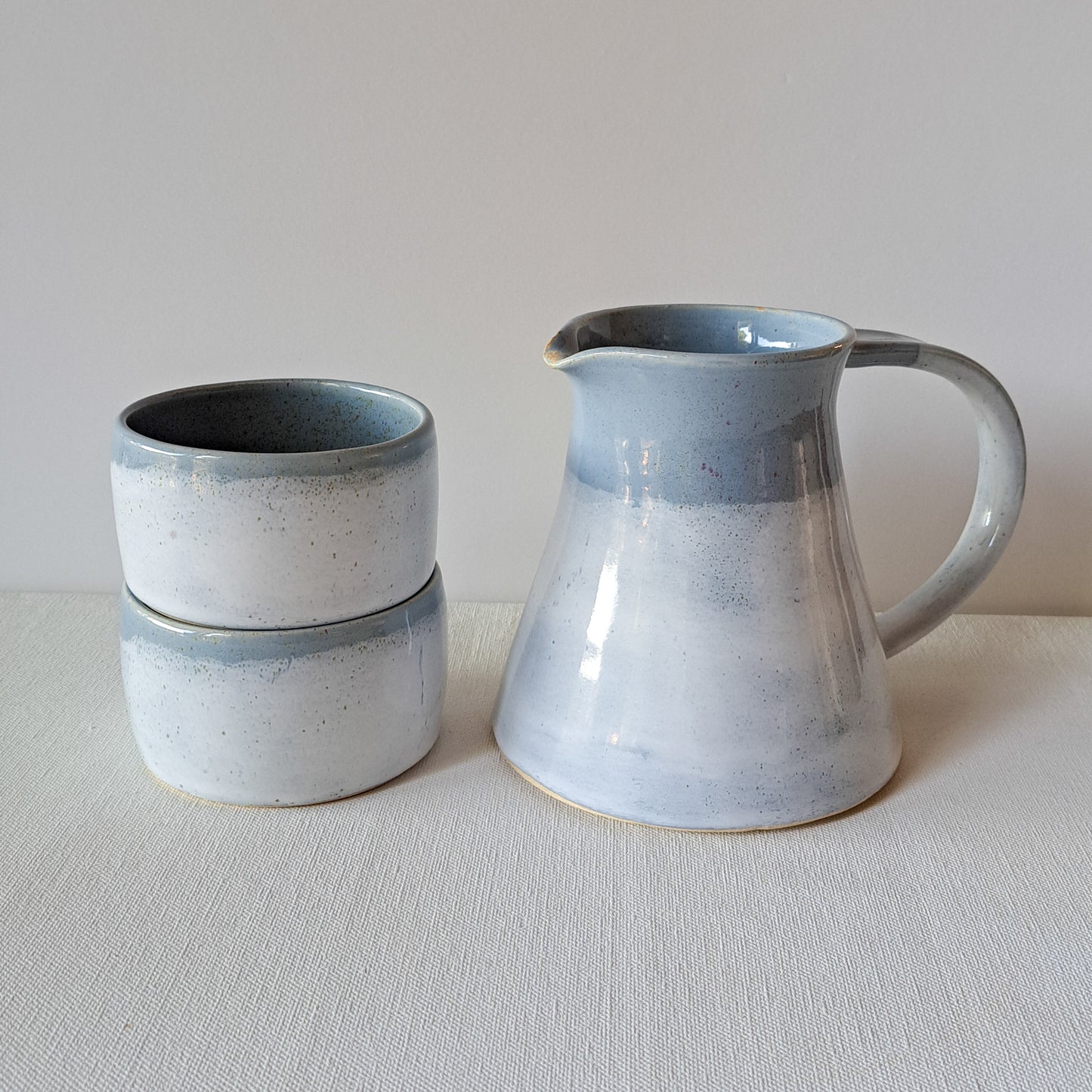 Speckled Pitcher in Blue