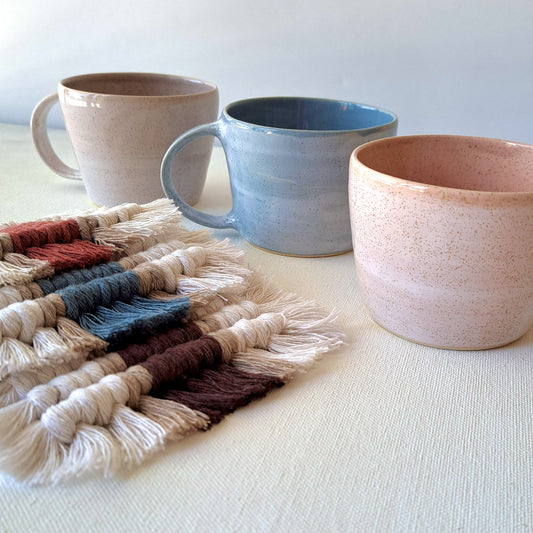 Family Set of Mugs & Coasters