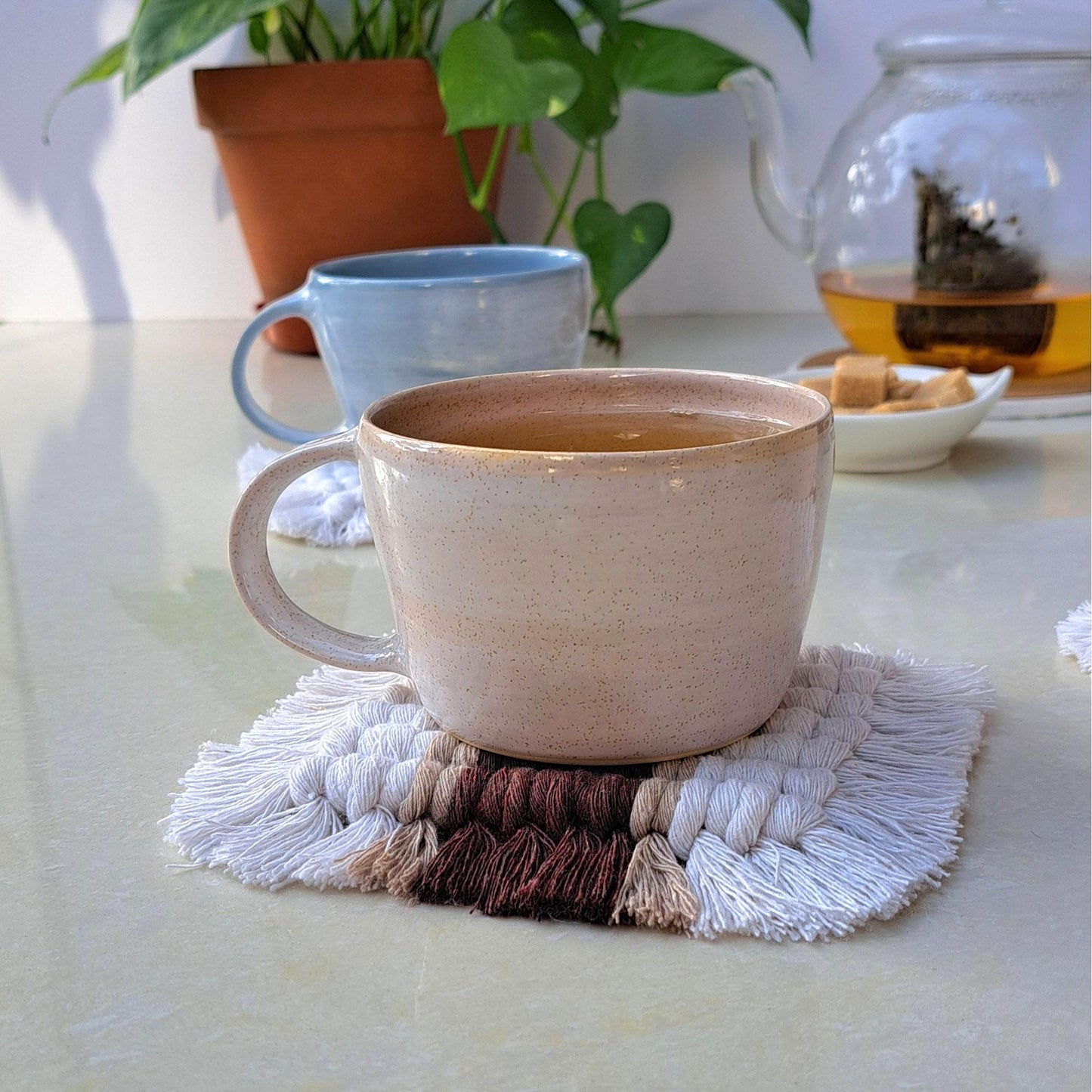 Taupe Mug & Coaster Set