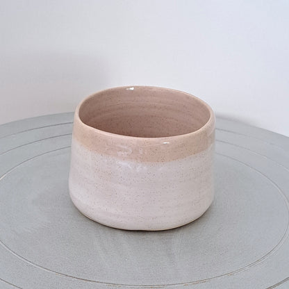 Wide Speckled Cup in Taupe
